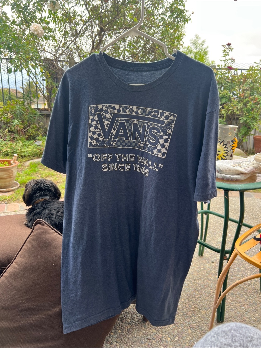 Vans Men's Navy Blue Short Sleeve Logo Tee